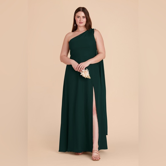 Birdy Grey Melissa Dress Chiffon Emerald 1X NWT - Picture 1 of 6